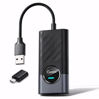 CarMe 2-in-1 CarPlay Dongle PLUS - Met Extra Apps - Ondersteunt Youtube & Netflix - Draadloos CarPlay & Android Auto - CarPlay Adapter - Android Auto Dongle - Zwart