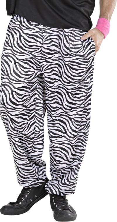 Foute discobroek zebra print