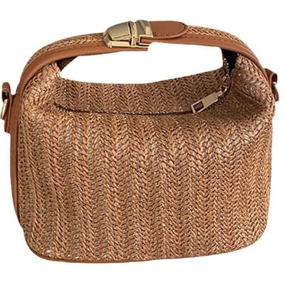 Zomer Kleine Tas Dames Crossbody Tas Eenvoudig Klein Fris Enkelschouder Handtas bruin