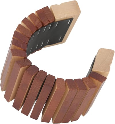 Houten Percussie-instrument - Muziek Speelgoed - Muzikaal Bewustzijn - Gladde Randen - 25 x 8 x 2 cm - Rood Houtkleur