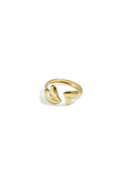 Verstelbare ring met speels gevormde harten