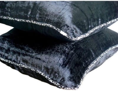 Luxe Zwarte FluWelen Sierkussensloop 45x45 cm - Handgemaakt Woondecoratie
