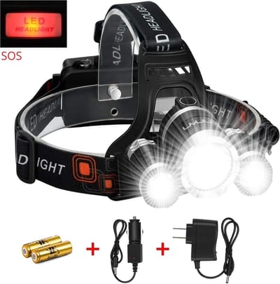 Bailong Hoofdlamp XML T6 - 18000 lumen - oplaadbaar - voor outdoor activiteiten