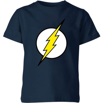 Justice League Flash Logo Kids' T-Shirt - Navy - 98/104 (3-4 jaar)