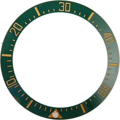 Horlogelunette Inzetstuk 40mm Keramische Horlogelunette Ring Reparatie Vervangend Accessoire voor Horlogemaker Groen goud/groen