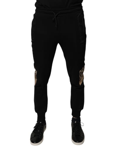Casual Joggers met Luipaardprint en Zijkantstrookbroek