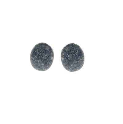 Behave - Clip oorbellen blauw ovaal - Statement look epoxy design