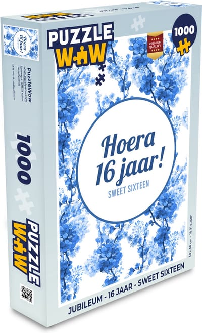 Puzzel Jubileum - 16 Jaar - Sweet sixteen - Legpuzzel - Puzzel 1000 stukjes volwassenen