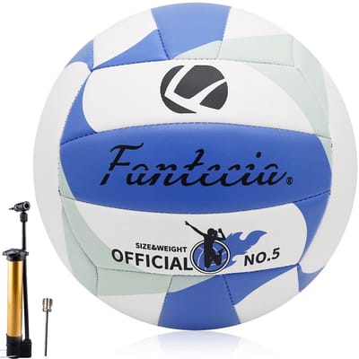 Dailygoods- Volleybal Maat 5 - Zacht Leer - Beachvolleybal - Voor Binnen/Buiten - Spel - Volleycadeau voor Jongeren/Volwassenen