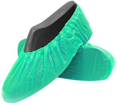 Hygonorm wegwerp schoenhoesjes GROEN - overschoenen waterdicht - 100 stuks 25 micron