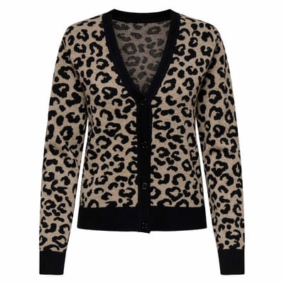 Regular fit gebreid jack van viscosemix model 'LEO'