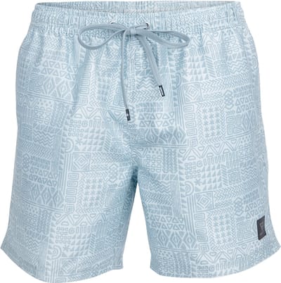 Brunotti - Helios-Print - Zwembroek Mist - Heren - 100% Recycled - Met Zakken - S
