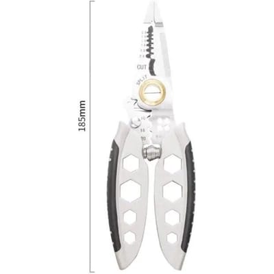 7 inch multifunctionele draadstriptang Elektricien Speciaal gereedschap voor draadsnijden Trekken Drukken Wikkelen Schroeven