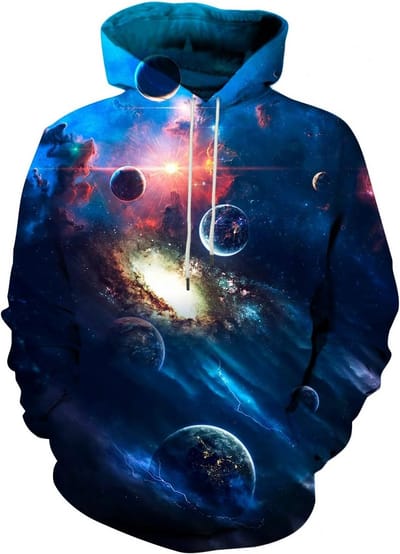 Unisex Hoodie met 3D Print - Casual Trui met Capuchon voor Workout of Vrije Tijd