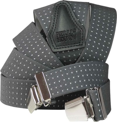 Pierre Mouton Loire Forte Bretel - Bretels - Volwassenen - Heren - Grijs - 120cm - 3 brede clips - M - L