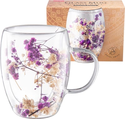 Theeglazen 350 ml – Latte Macchiato Glazen – Dubbelwandige Koffieglazen – Borosilicaatglas Royal Swiss®