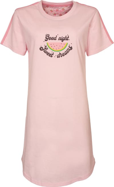 Irresistible Dames Nachthemd - Watermeloen - Licht Roze - Maat S