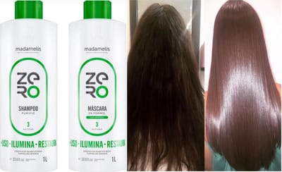 Madamelis Zero Formol vrij Braziliaanse Keratine behandeling 2x1L Liso-Ilumina-Restaura