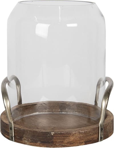 Clayre & Eef Windlicht Ø 22x27 cm Hout