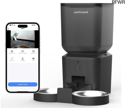 RFWR® Slimme Automatische Voerbak voor Katten en Honden met Camera en App - Tot 10 Maaltijden per Dag, 7L Capaciteit, Dubbele Stroomvoorziening