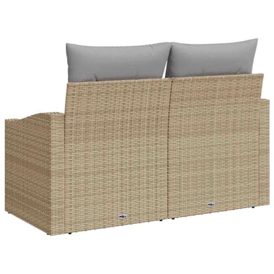 vidaXL - Tuin - Sofa - met - kussen - met - opslag - 123 - x - 62 - x - 69 - cm - poly - rattan