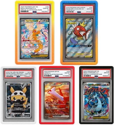 5 Stuks PSA Slab Guards - Slab Protector - TCG Beschermhoes Bumper - PSA Graded Kaarten - Geschikt voor Pokemon - Gradient Bumpers - PSA Slab Guard - Slab Bumper - Trading Card Games