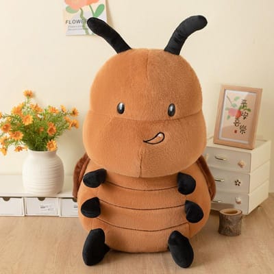 Creatieve Mier Bij Kakkerlak Pluche Speelgoed Cartoon Anime Schattig Kussen Zachte Gevulde Pop Grappig Cadeau voor Kinderen Verjaardag 10cm paars