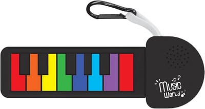 Opvouwbaar Pianotoetsenbord - Draagbaar Instrument - Muziek Oefenen - Opvouwbaar Ontwerp - 21.7 cm - Regenboog