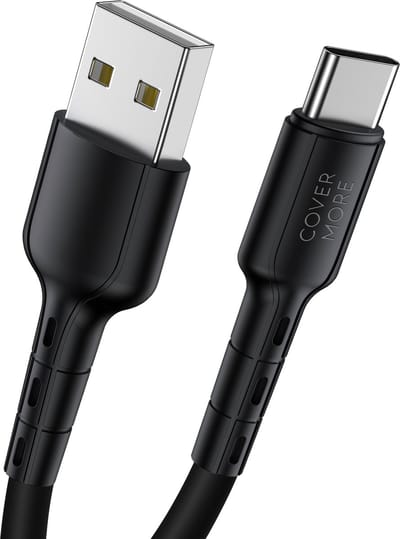 Usb A naar usb C kabel - Oplaad en data kabel - Usb A naar usb C - Oplader - Sterk - 1m - Flexibel - Zwart