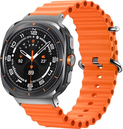 Bandz Ocean siliconen bandje 'Classic' - geschikt voor Samsung Galaxy Watch Ultra 2 (2026) / Ultra (2024/2025) - oranje