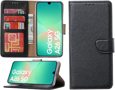 Hoesje geschikt voor Samsung Galaxy A26 hoesje - Arara bookcase - Zwart