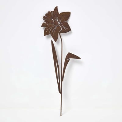 Corten stalen Narcis,decoratie,tuinsteker 35 cm