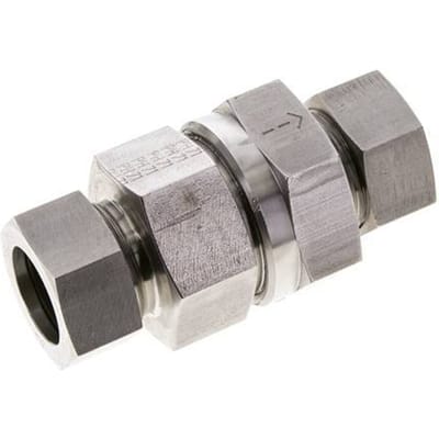 28L (M36x2) RVS Terugslagklep Snijring 1-100 bar ISO 8434-1