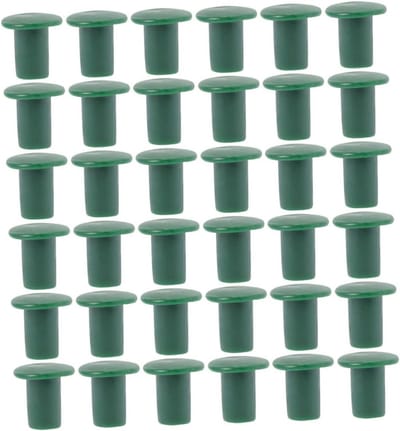 Riet Caps - Stok Beschermers - Tuin Veiligheid - Duurzaam PVC Materiaal - 48 Stuks - Groen