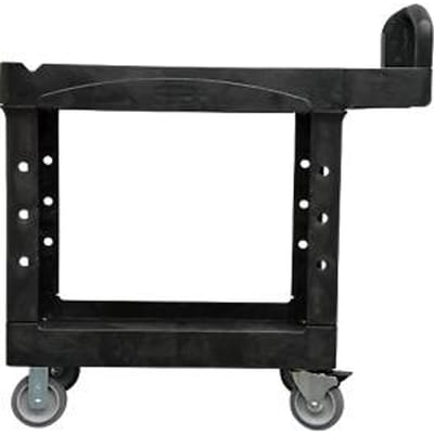 Rubbermaid multifunctionele kar Brute, met 2 zwenkwielen en 2 vergrendelbare steunwielen, tot 227 kg, B 990 x D 457 x H 844 mm, zwart