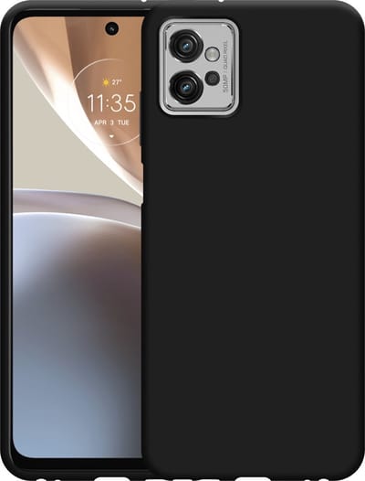 Casemania Hoesje Geschikt voor Motorola Moto G32 Zwart - Siliconen Back Cover