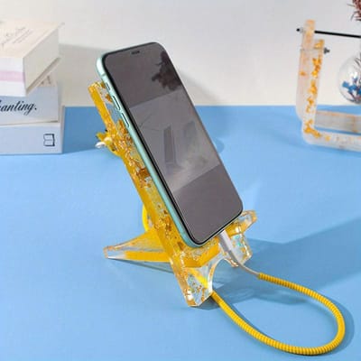 Support de téléphone Moule en résine Support de téléphone portable Moules de coulée époxy pour artisanat DIY blanc