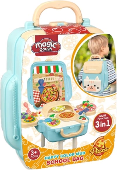 Modelleerpasta: Rugzak pizza fabriek