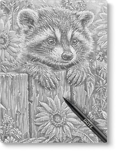 Wasbeer | Dot painting | 50x60cm  Meest gekozen | Dot painting | Oh My Dotz | Dots stippen | Diamond painting & Schilderen op nummer alternatief | Happy hobby