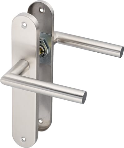 Ostiumhome® Volano - Deurbeslag - Deurklink op Rond Schild - RVS Zilver - Complete Set