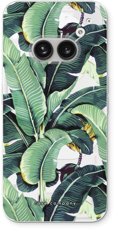 Case Company® - Hoesje geschikt voor Nothing Phone (2a) hoesje - Bananenbladeren - Soft Cover Telefoonhoesje - Bescherming aan alle Kanten en Schermrand