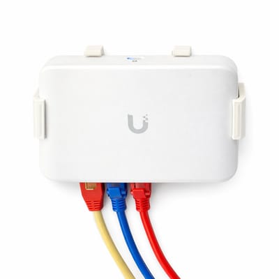 Wandhouder Geschikt voor Ubiquiti UniFi USW Flex Mini – Compacte Muurbeugel voor Netwerk Switch – Strakke Kabelmanagement Oplossing – Duurzame Minimalistische Montagebeugel