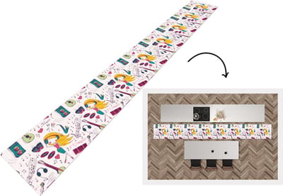 Keukenloper - Keukenmat - Meiden - Muziek - Koptelefoon - Patronen - 400x50 cm - Keuken vloerkleed