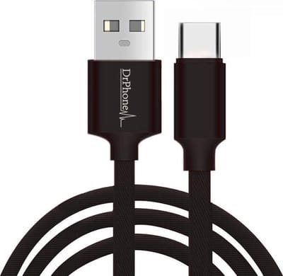 DrPhone USB C Gevlochten Oplaadkabel - USB-C Kabel - Optimaal Accuduur - Universeel Geschikt met USB C apparaten - 2M