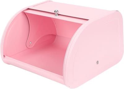 Broodtrommel Roestvrij Staal - Brood Opbergen - Brood Vers Houden - Stijlvol Keuken Decor - 30.5x26cm - Roze