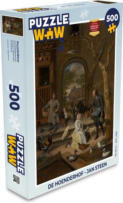 Puzzel De hoenderhof - Jan Steen - Legpuzzel - Puzzel 500 stukjes