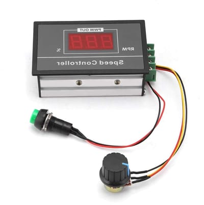 DC Motor Snelheidsregelaar 6-60V 30A met PWM Technologie, Traploze Instelling en Start/Stop Schakelaar voor Efficiënte Motorbesturing