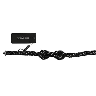 Dolce & Gabbana Black Polka Dots Silk verstelbare nek papillon mannen bogen herenbind