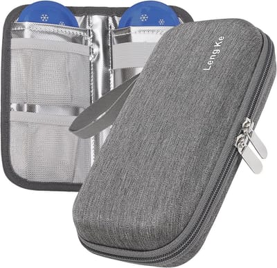 Insuline Cooler Case voor Medicijnen met 2 Gel Ice Packs - Draagbare Diabetische Tas voor Thuis, Wandelen en Outdoor
