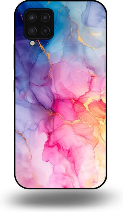Smartphonica Telefoonhoesje geschikt voor Samsung Galaxy A42 5G met marmer opdruk - TPU backcover case marble design - Regenboog geschikt voor Samsung Galaxy A42 5G